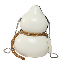 Unique Gourd Shaped Crossbody Shoulder Bag Fashionable-White