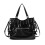Retro Style PU Leather Underarm Bag with Studs and-Black 1