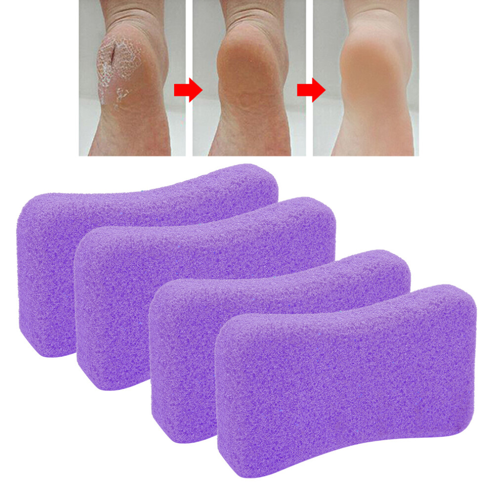 Set of 4 Purple Feet Callus Removal Pumice Stones Hard Skin Exfoliator