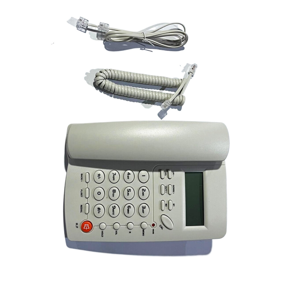 (White) Desk Phone With Calculator Function Calculate Conveniently At Desk White 1021819091903
