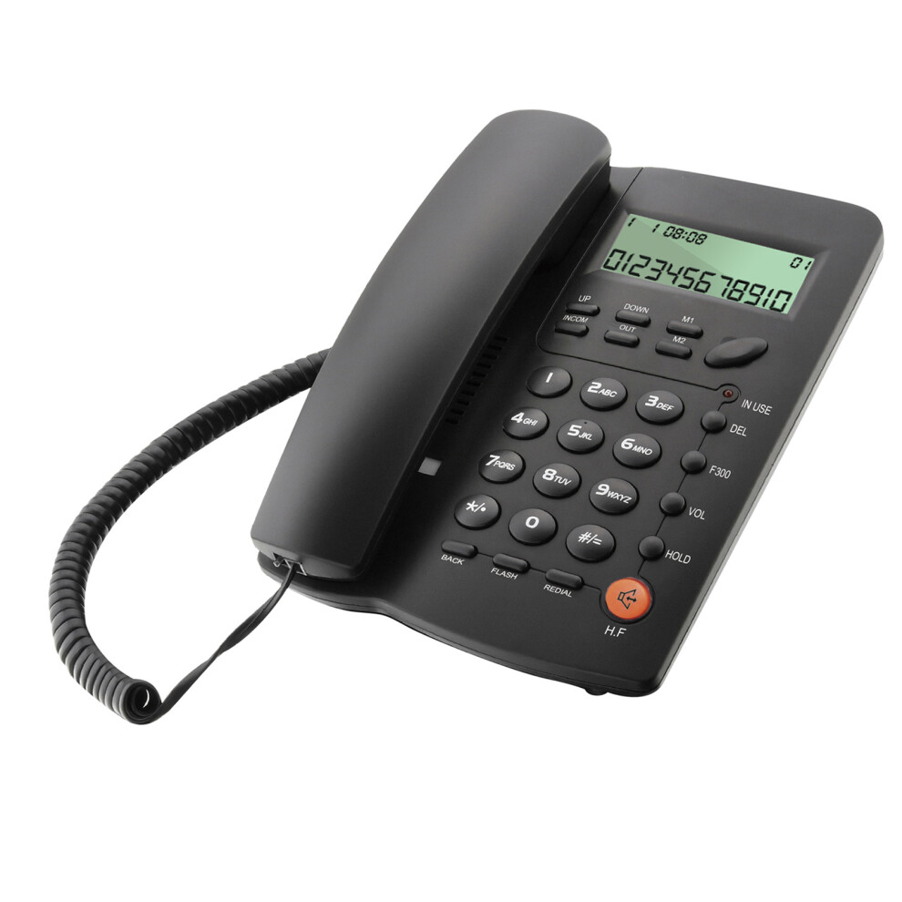(Black) Desk Phone With Calculator Function Calculate Conveniently At Desk Black 1021819091941