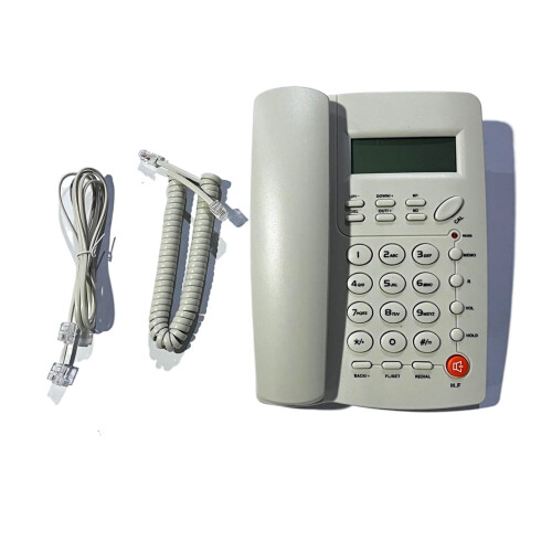 (white) Desk Phone With Calculator Function Calculate Conveniently At Desk 1