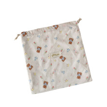 Petite trousse de maquillage Ă cordon de serrage,-Blanc grand