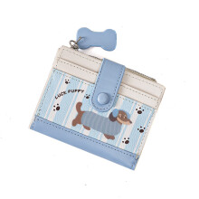 Portefeuille de mode petit portefeuille Compact,-bleu et blanc