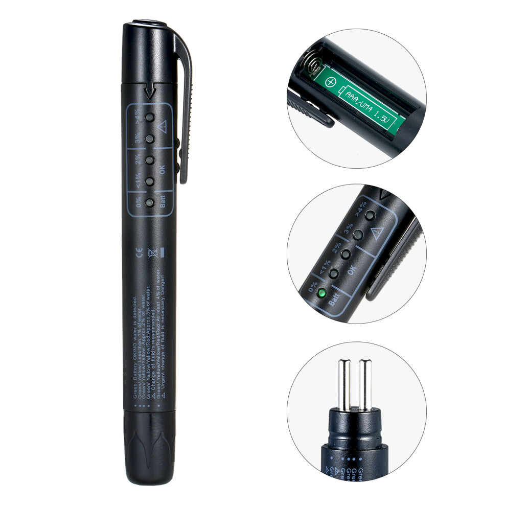 Brake Fluid Tester Pen, 5 Led Indicators, Dot3/Dot4/Dot5, Black 4301361883131
