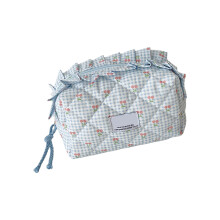 Sac de rangement de grande capacité, trousse de maquillage-Bleu