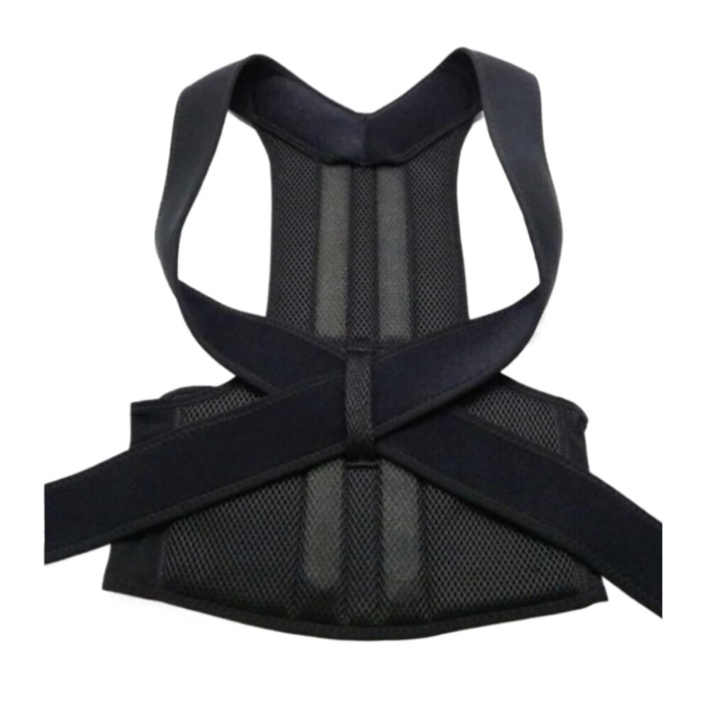 Back Brace for Correction and Scoliosis Relief Black XXLarge