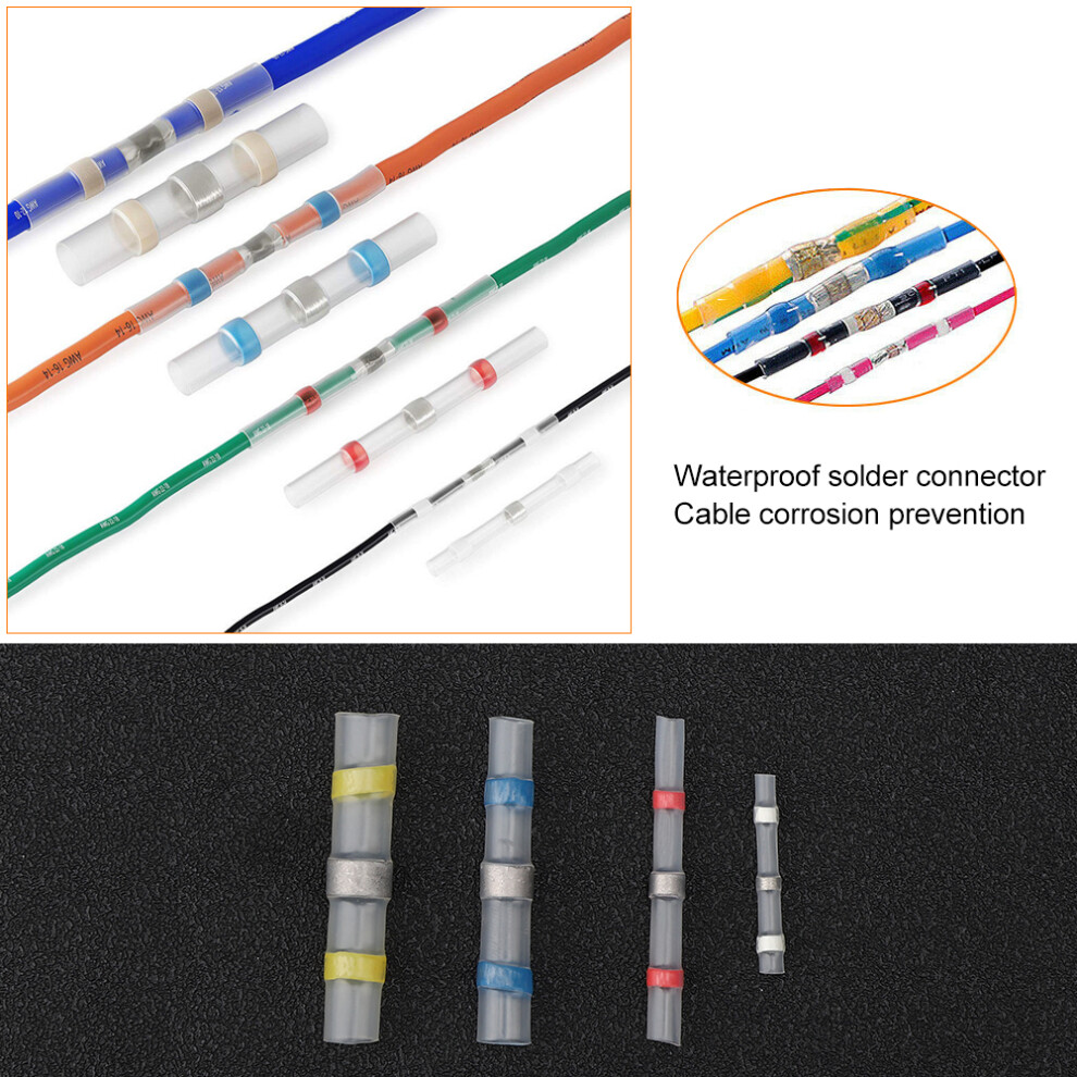 150Pcs Wire Terminal Solder Sleeves Waterproof Heat Shrink Insulation Kit 4001361884380