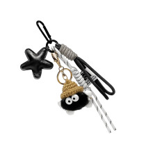 Tasbedel hanger sleutelhanger gevlochten touw-Zwart