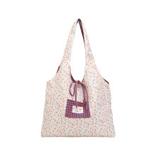 Ruime x canvas schoudertas, omkeerbaar patroon, grote-blauw