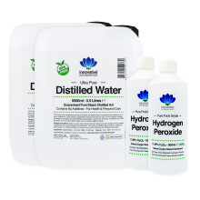 12% Hydrogen Peroxide - 1 Litre (2 x 500ml) &amp; Distilled Water - 11 Litres (2 x 5.5 Litres)