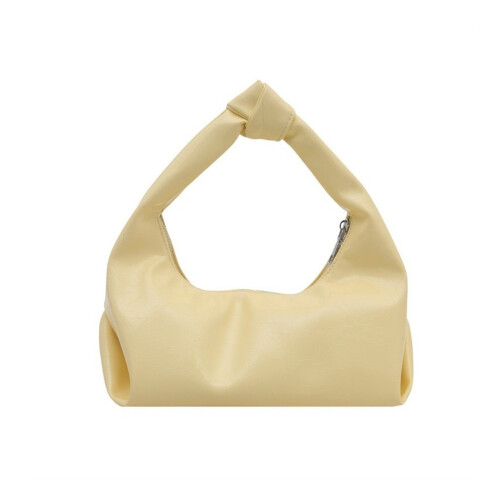 Stilvolle weiche PU-Tasche, einzigartiges Knödel-Design,-Gelb