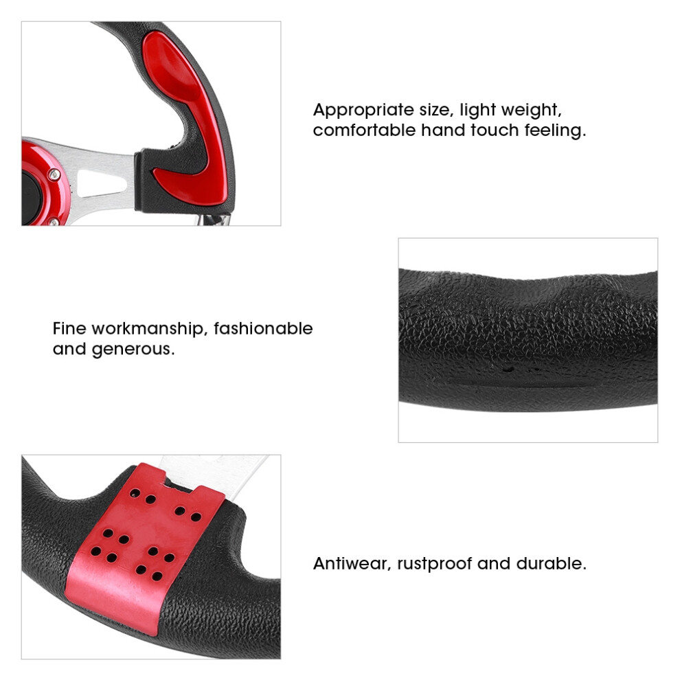 320Mm Aluminum Sport Steering Wheel With Horn Button For Cars Red 9431361885066