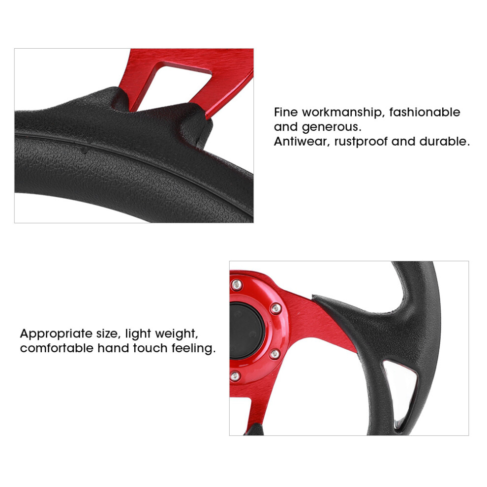 320Mm Pvc Leather Sport Steering Wheel With Horn Button For Car Modification 8341361885113