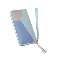 Lange portemonnee portemonnee dames heren grote capaciteit-Blauw