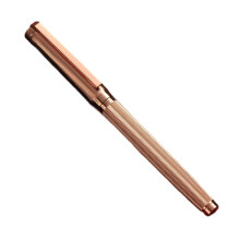 S-Kugelschreiber mit Metallclip, farbiges Design,-Roségold