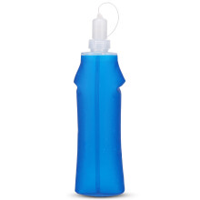 Tragbare 500 ml Soft-Wasserflasche mit Filter – Faltbar, langlebig, Blau