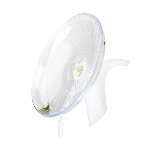 Strong Dish Hamster Wheel Easy to Clean Plastic Small Pet-White