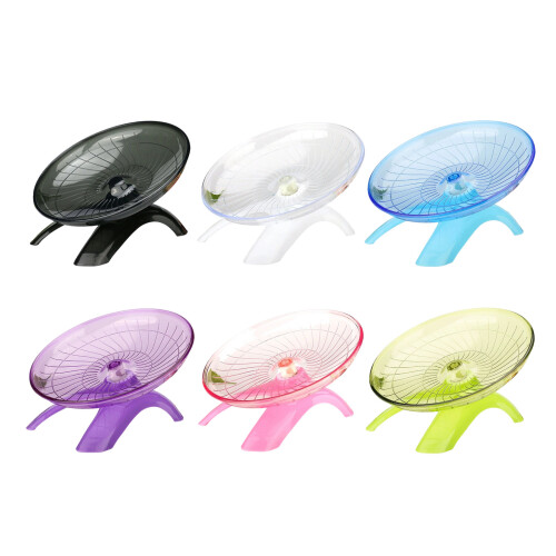 Strong Dish Hamster Wheel Easy to Clean Plastic Small Pet-White 1
