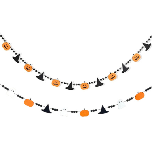 Customizable Halloween Felt Bunting Festival Wall-Style1 1
