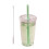 Impregnable Clear Protan Straw Lid Cup For Daily Use Home-Green 1
