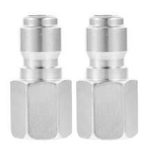 2 RVS Snelkoppeling Adapter 3/8'' Mannelijk Voor Hogedrukslang