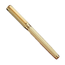 S-Kugelschreiber mit Metallclip, farbiges Design,-Gold