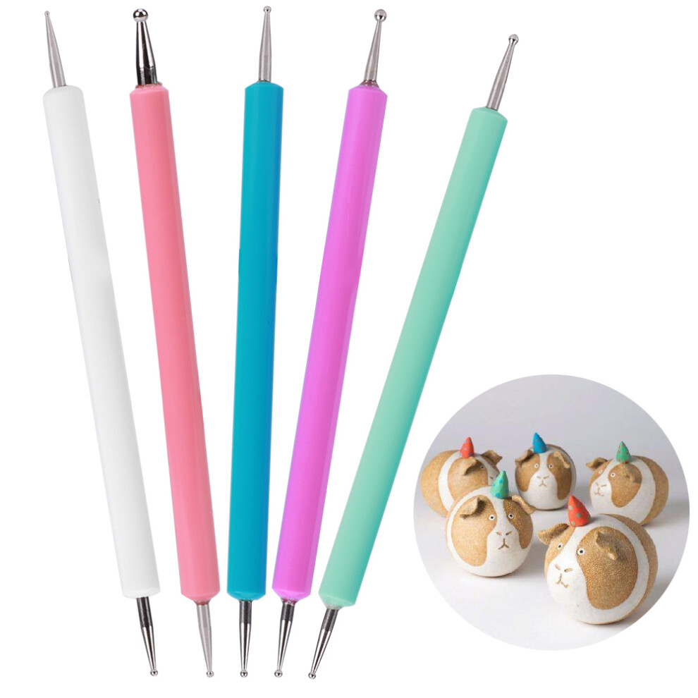 5pcs Acrylic Double Head Dotting Pen Set for Rhinestones Beads 13cm