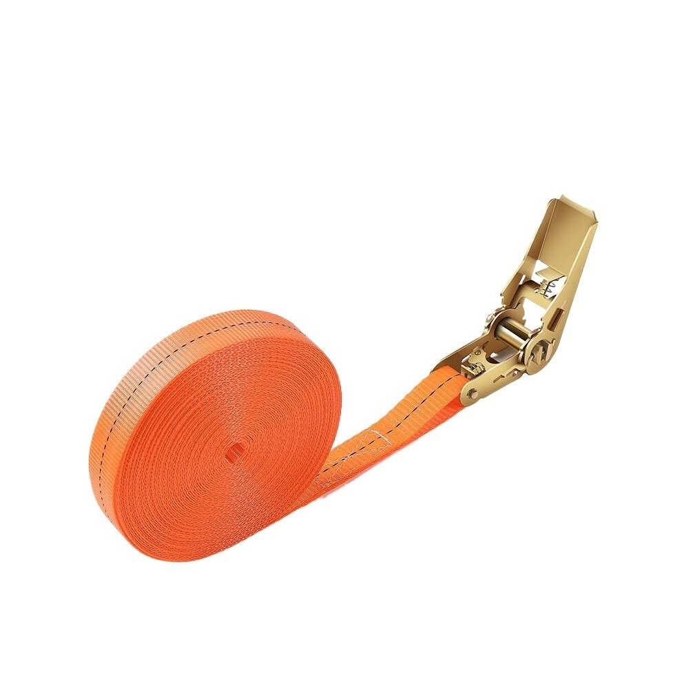 Ratchet Straps Truck Cargo Binding With Ratchet Straps Tensioner Self-Locking Binding Tensioner Fixed Brake Rope Bundle Straps(Orange 6M) 9105992106127