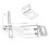 2pcs Chrome Throttle Cable Bracket Kickdown for Chevy SBC BBC Mopar 2