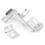 2pcs Chrome Throttle Cable Bracket Kickdown for Chevy SBC BBC Mopar 7