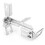 2pcs Chrome Throttle Cable Bracket Kickdown for Chevy SBC BBC Mopar 4