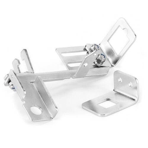 2pcs Chrome Throttle Cable Bracket Kickdown for Chevy SBC BBC Mopar 2