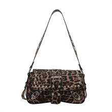Pu lederen schoudertassen hobo's handtassen-luipaardprint