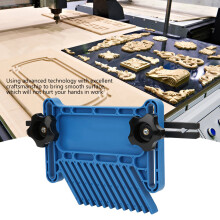2Pcs Woodworking Feather Board Set for Router Tables & Saws, Blue, 166x110mm