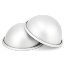 Nonstick bageværktøj, kuppelform til kage, halvkugleform i aluminiumslegering for nem frigørelse sammenlignet med silikoneforme, glat overflade