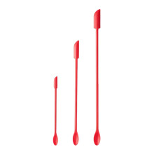Espátula com núcleo de aço inoxidável embutido, mini espátulas de silicone para maquiagem com ampla aplicação e estrutura flexível, fácil de