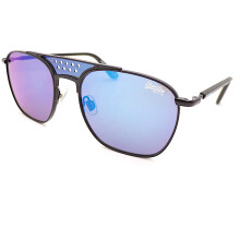 SUPERDRY Sunglasses TROPHY Matte Black with Blue Mirrored Lenses 014