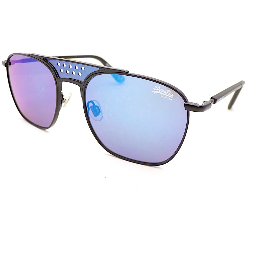 Superdry Sunglasses Trophy Matte With Mirrored Lenses 014 Black/Blue