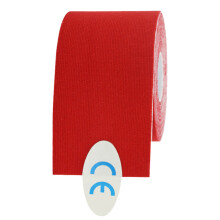 Baumwoll-Elastic-Muskel-Tape-Bandage 5cm x 5m Rot Sporttape