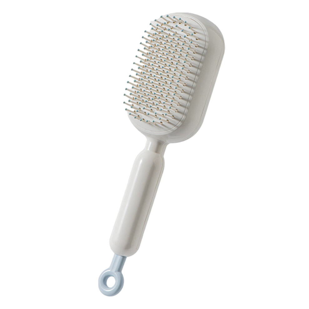 Unisex White (White) Anti Handle Self-Cleaning Hair Brush Comb Curling Combs Ideal For And