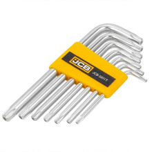 JCB 7 részes Torx kulcskészlet furattal T10H-T40H L típus Cr-V