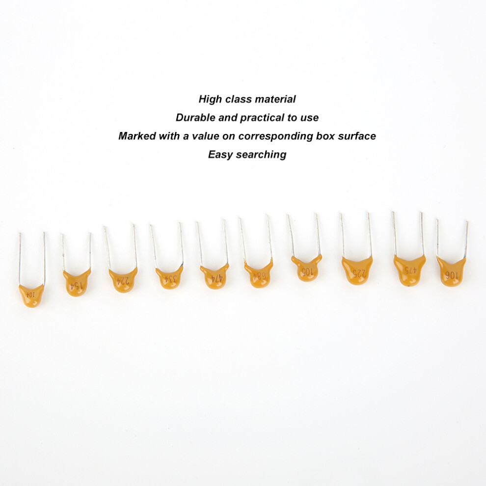 500 Pieces Ceramic Capacitor Kit 0.1Uf-10Uf Multilayer Electronic Components 9331361897970