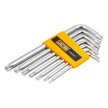 JCB 7-delt Torx-nøglesæt T10-T40 type L Cr-V