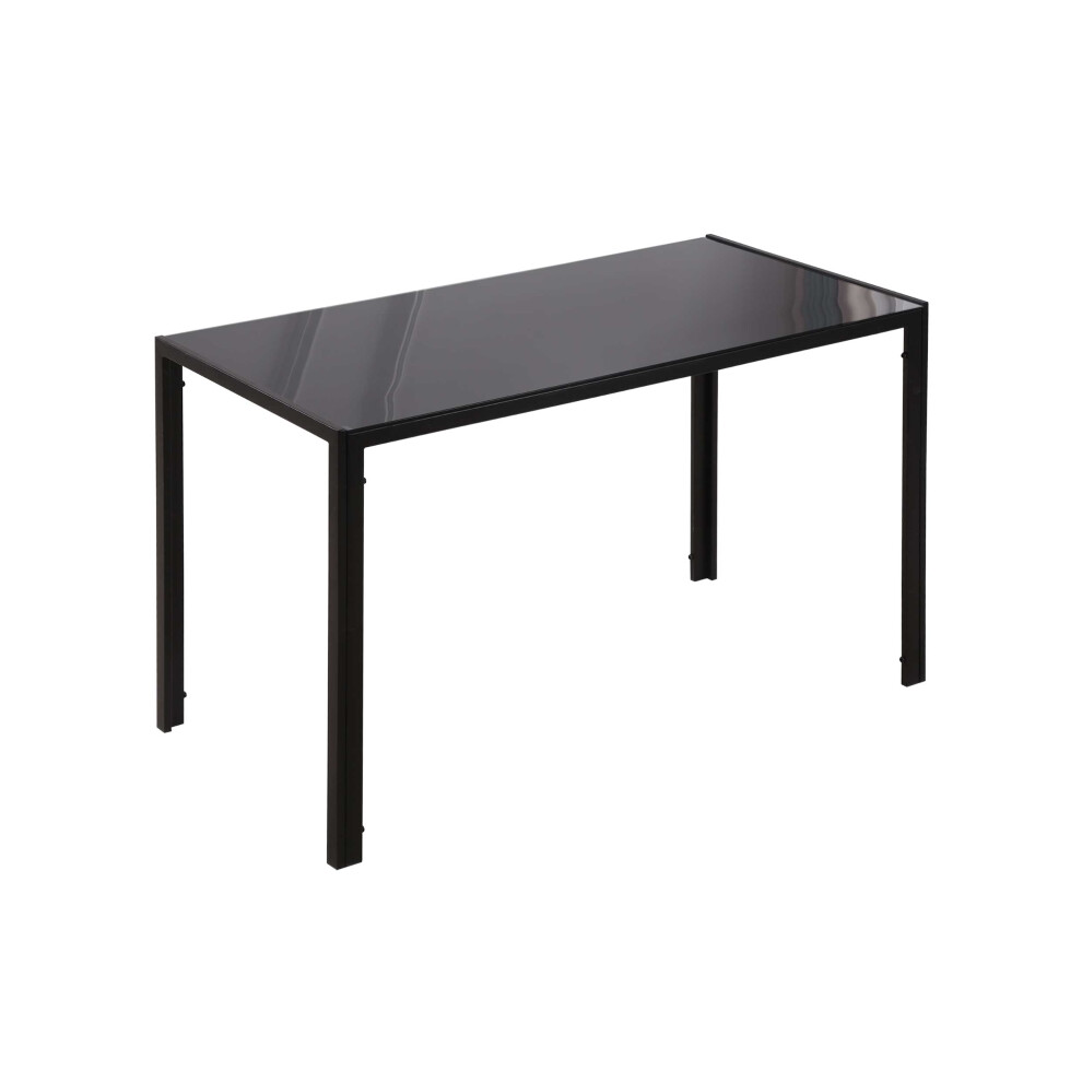 Dining Table for 4 â Modern Rectangular Glass Kitchen Table with Tempered Glass Top and Metal Legs for Dining and Living Rooms-image-OPC-PMZN89Q-NEW