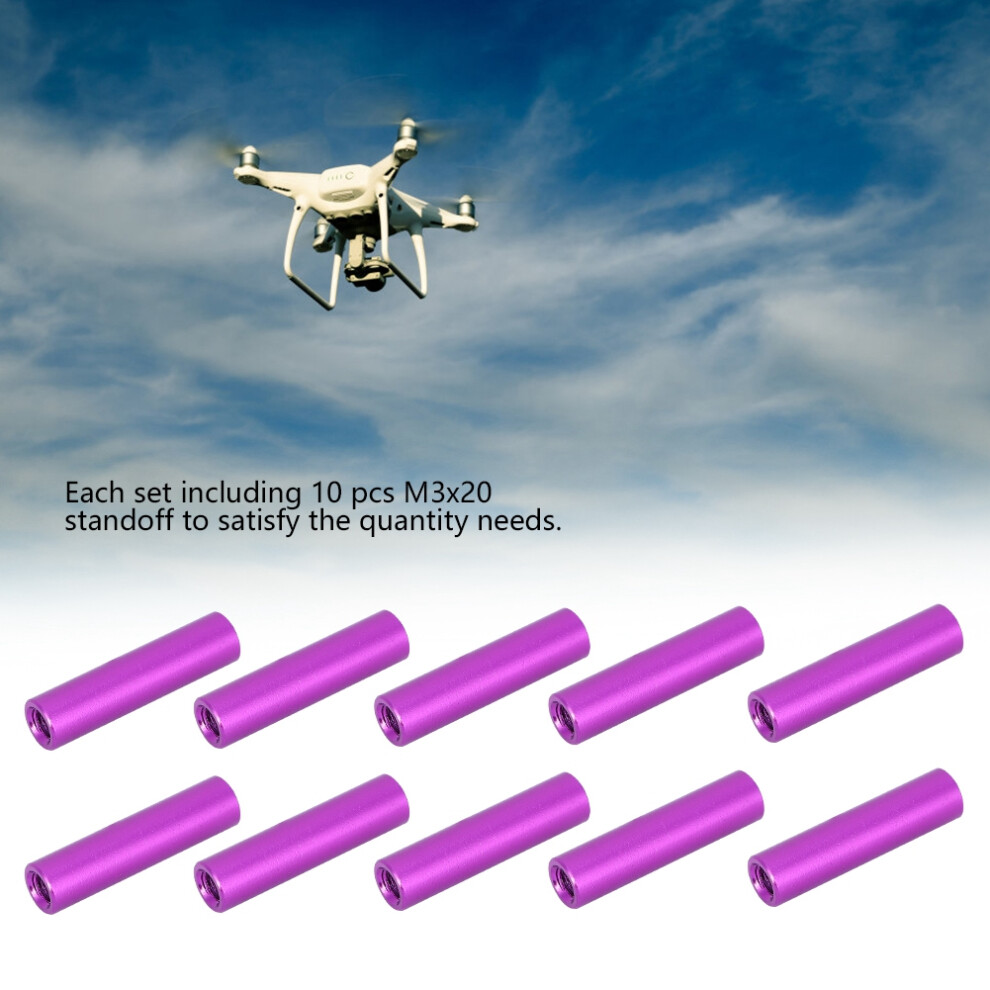 10Pcs M3x20 Aluminum Standoff Spacers Purple For Fpv Drone Uav 7621361900643