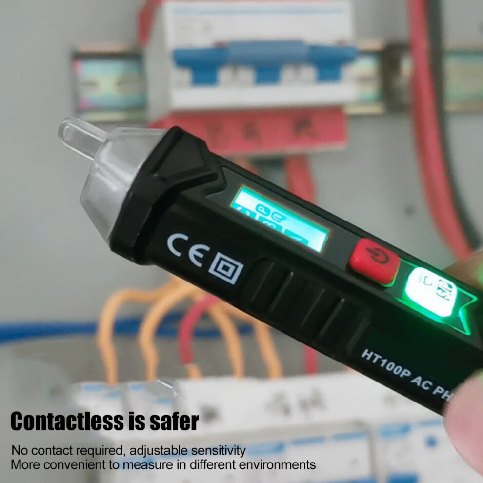 Ht100p Non Contact 3 Phase & Ac Voltage Indicator Pen With Flashlight 6951361905937