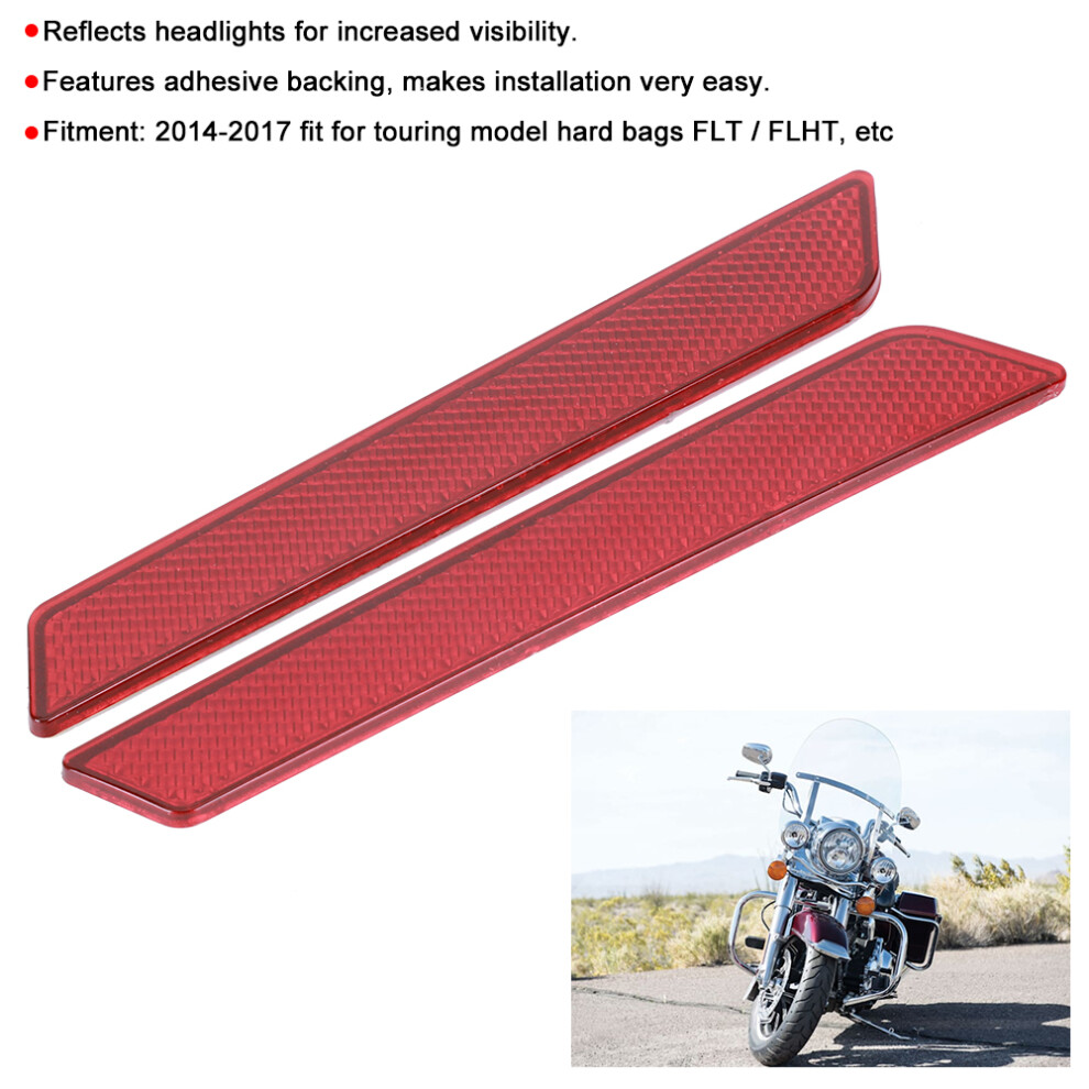 Saddlebag Reflector Latch Cover Large Fit 2014-2017 Flt Flht Red 4981361906773