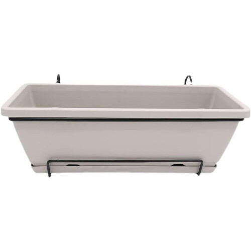 Medium Size Flower Pot Hanging Rack Planting Trough Balcony Rectangular Vegetable Pot Hanging Large Long Strip Bracket Easy Install 1