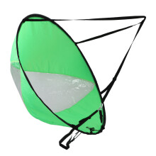 Polyester Taffeta Kayak Wind Sail 110x110cm, Green Water Sports Accessory